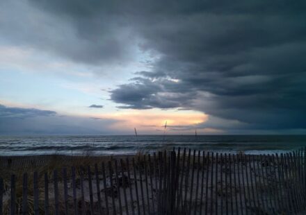 Ominous Clouds Sweeping Over Duxbury Beach 216313987